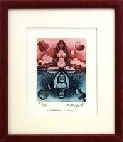 Herbert Kisza - Adam a Eva - grafika 